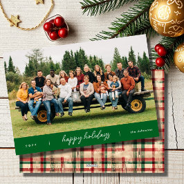 Modern Grönt för minimal skript - jul Julkort