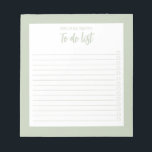 Modern Grönt för minimalistisk sändning att göra l Anteckningsblock<br><div class="desc">Modern Minimalistisk Grönt att göra lista Anteckningsblocket. Skapa en egen checklista för personlig för dagliga uppgifter.</div>