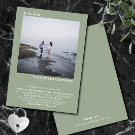 Modern Grönt för minimalistisk sidväxling - enkelt Inbjudningar