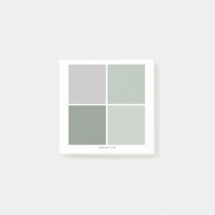 Modern Grönt för minimalt utbyte Post-it Block