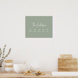 Modern grönt för privat 5-familjsbyte i manligt sk poster