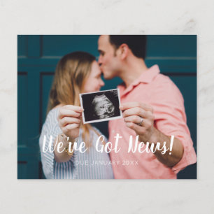 Modern Grönt för skript Vi har Har News Gravid Flygblad