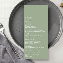 Modern Grönt för skriptväxling - minimalistiskt Br Meny
