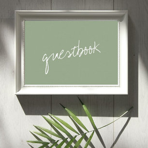 Modern Grönt för skriptväxling - minimalistiskt Br Poster