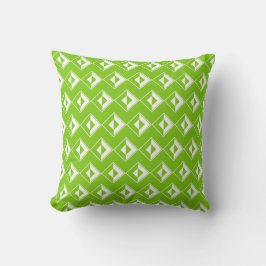 Modern Grönt Geometric Mönster Pillow Kudde