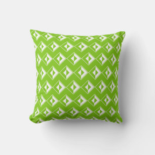 Modern Grönt Geometric Mönster Pillow Kudde