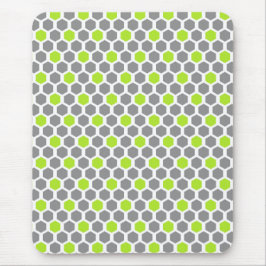 Modern Grönt Grått Geometric Musmatta