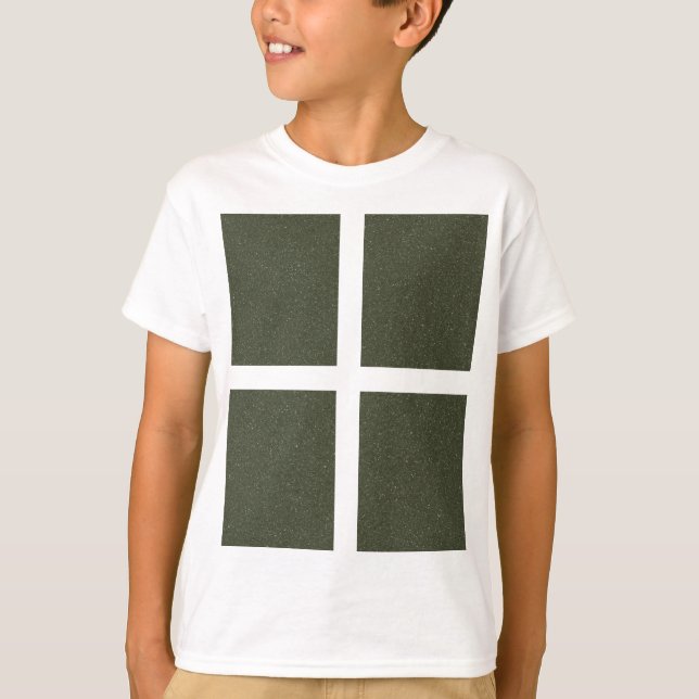Modern Grönt Grid Tee - T-Shirt (Framsida)