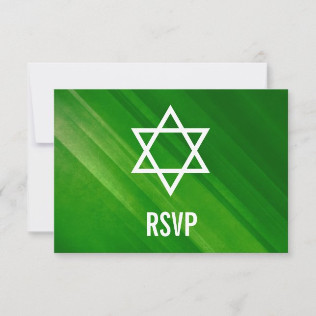 Modern Grönt Grunge Pub Mitzvah OSA (Framsida)