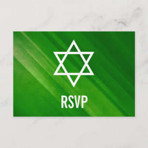 Modern Grönt Grunge Pub Mitzvah OSA Kort