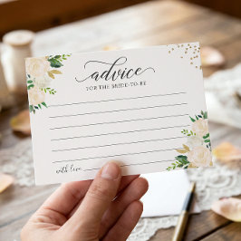 Modern Grönt Guld Blommigt Ord för rådgivkort Vykort