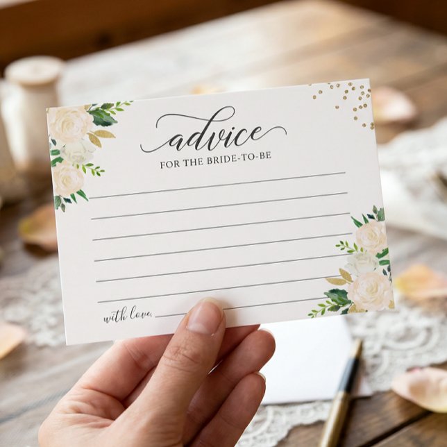 Modern Grönt Guld Blommigt Ord för rådgivkort Vykort (Skapare uppladdad)