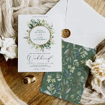 Modern Grönt Guld botaniska Grey Bröllop Inbjudningar<br><div class="desc">Den här elegantens botaniska temainbjudan har vackra eucalyptus grey i grönt och guld</div>