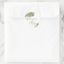 Modern Grönt Guld (imitation) Vattenfärg Bröllop