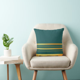 Modern Grönt Guld Luxury Linen Struktur Collection Kudde