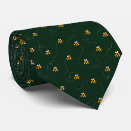 Modern Grönt Gult Bee Seamless Mönster Slips