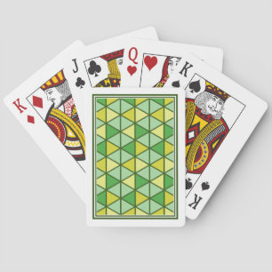 Modern Grönt Gult - triangel - Geometric Mönster Casinokort