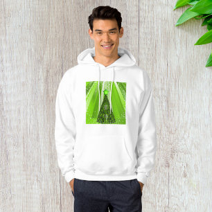 Modern Grönt Julgran med stjärnan Hoodie