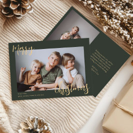 Modern Grönt Kids Photo God jul Julkort