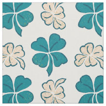 Modern Grönt Klöver Shamrock Teckning Mönster