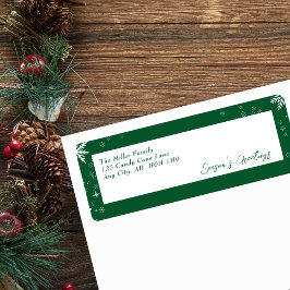 Modern Grönt Line-Returetiketter Returadress Etikett