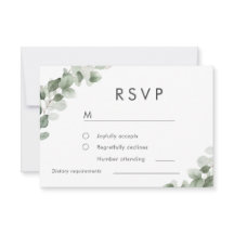 Modern Grönt Löv Watercolor Vår bröllop