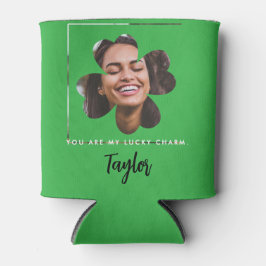 Modern Grönt Lucky Shamrock Fyrklöver Photo