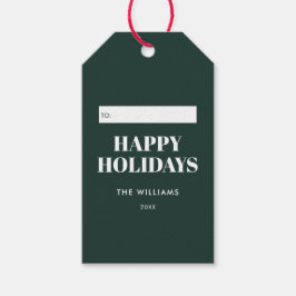 Modern Grönt - minimalistiskt Glad helg Presentetikett