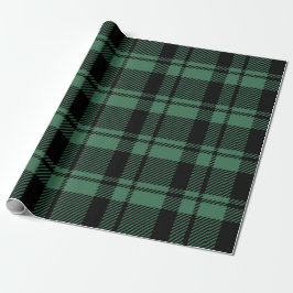 Modern Grönt och Black Tartan Play Presentpapper