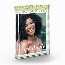 Modern Grönt och Guld-fotblock Student