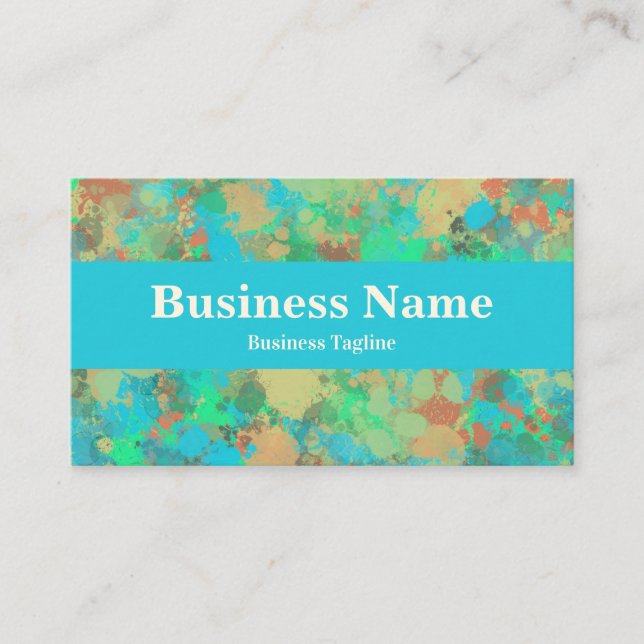 Modern Grönt och Gult tar bort abstrakt design Visitkort (Framsida)