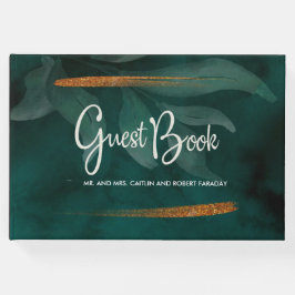 modern grönt och löv i nutida kretslopp gästböcker