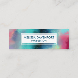 Modern Grönt och rött blanksteg - vattenfärg Mini Visitkort