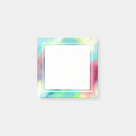 Modern Grönt och rött blanksteg - vattenfärg Post-it Block