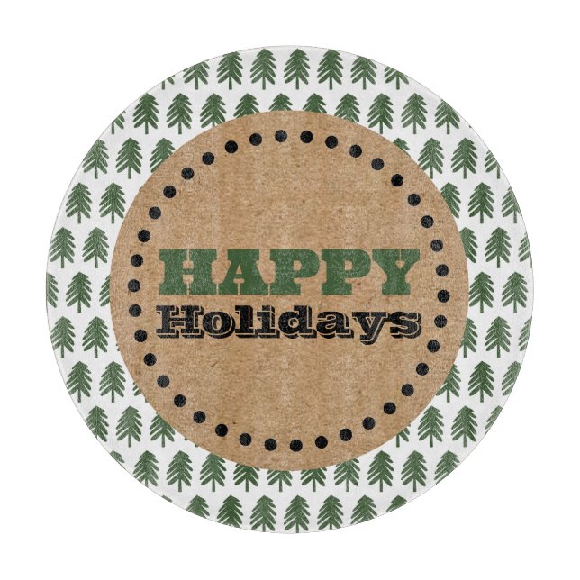 Modern Grönt och Vita Julgran (Framsidan)