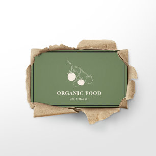 Modern Grönt Organic Food Affärskort Visitkort