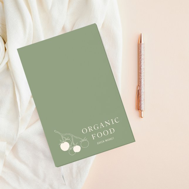Modern Grönt Organic Food Post-it Block (Skapare uppladdad)
