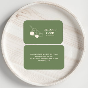Modern Grönt Organic Food Visitkort