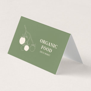 Modern Grönt Organic Food Visitkort