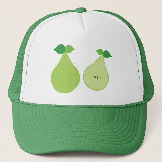 Modern Grönt Pear Truckerkeps (Framsida)