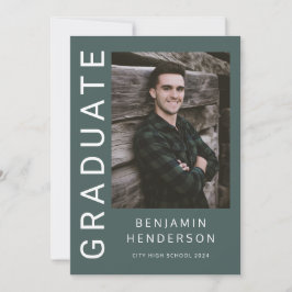 Modern Grönt Photo Boy Studenten Meddelande