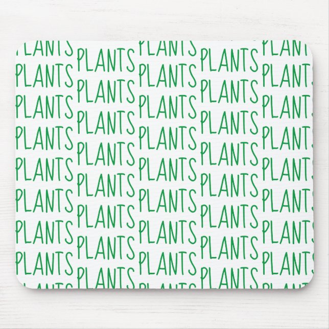 Modern Grönt Plantor Mönster Musmatta (Framsidan)