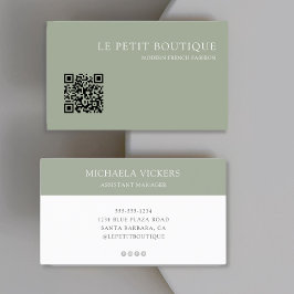 Modern Grönt QR-kodProfessionell Visitkort