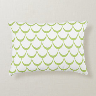 Modern Grönt Scallop Mönster Pillow Prydnadskudde