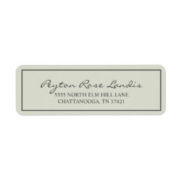 Modern Grönt-skript Returadress Etikett