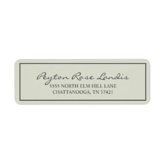 Modern Grönt-skript Returadress Etikett