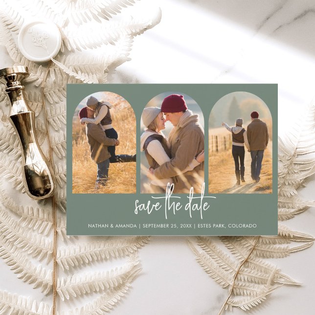 Modern Grönt Spara Datumet (Skapare uppladdad)