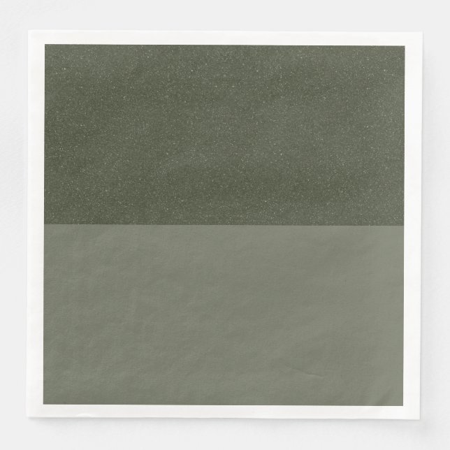 Modern Grönt Split Napkin - Anpassade Pappersservett (Framsida)