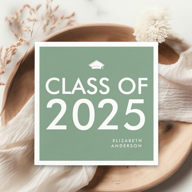 Modern Grönt-Studentfest för fetstil Pappersservett (Skapare uppladdad)