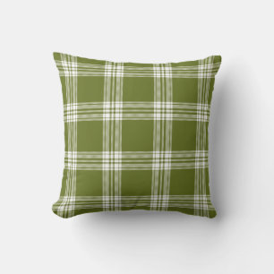 Modern Grönt Tartan Play Dekorativ kudde